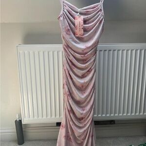 Elegant Pink Floral Dress